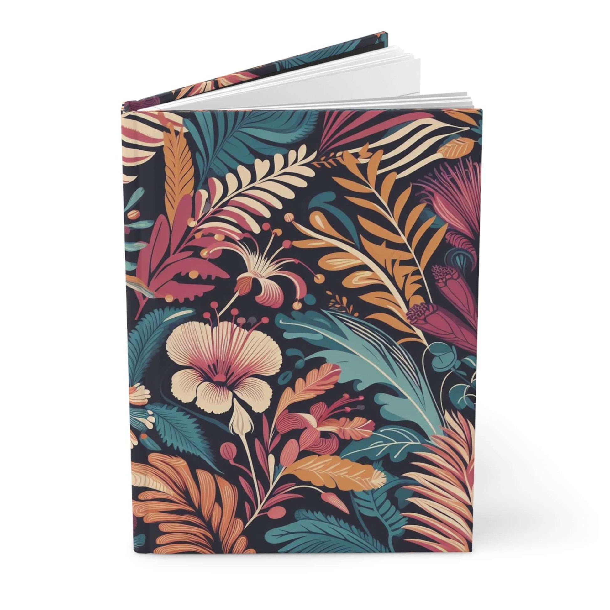 Tropical Floral Hardcover Journal | Matte Finish Notebook | Elegant Writing Diary - Wyld Peak