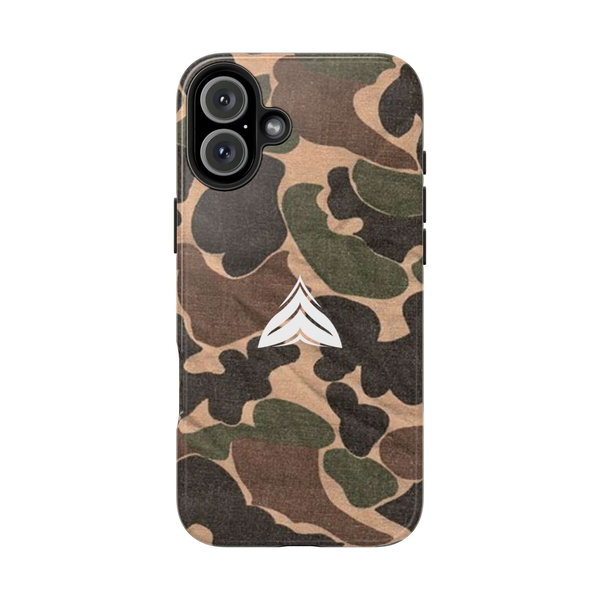 USA-made tactical phone case, military-inspired camouflage design for rugged outdoor protection, perfect for adventure