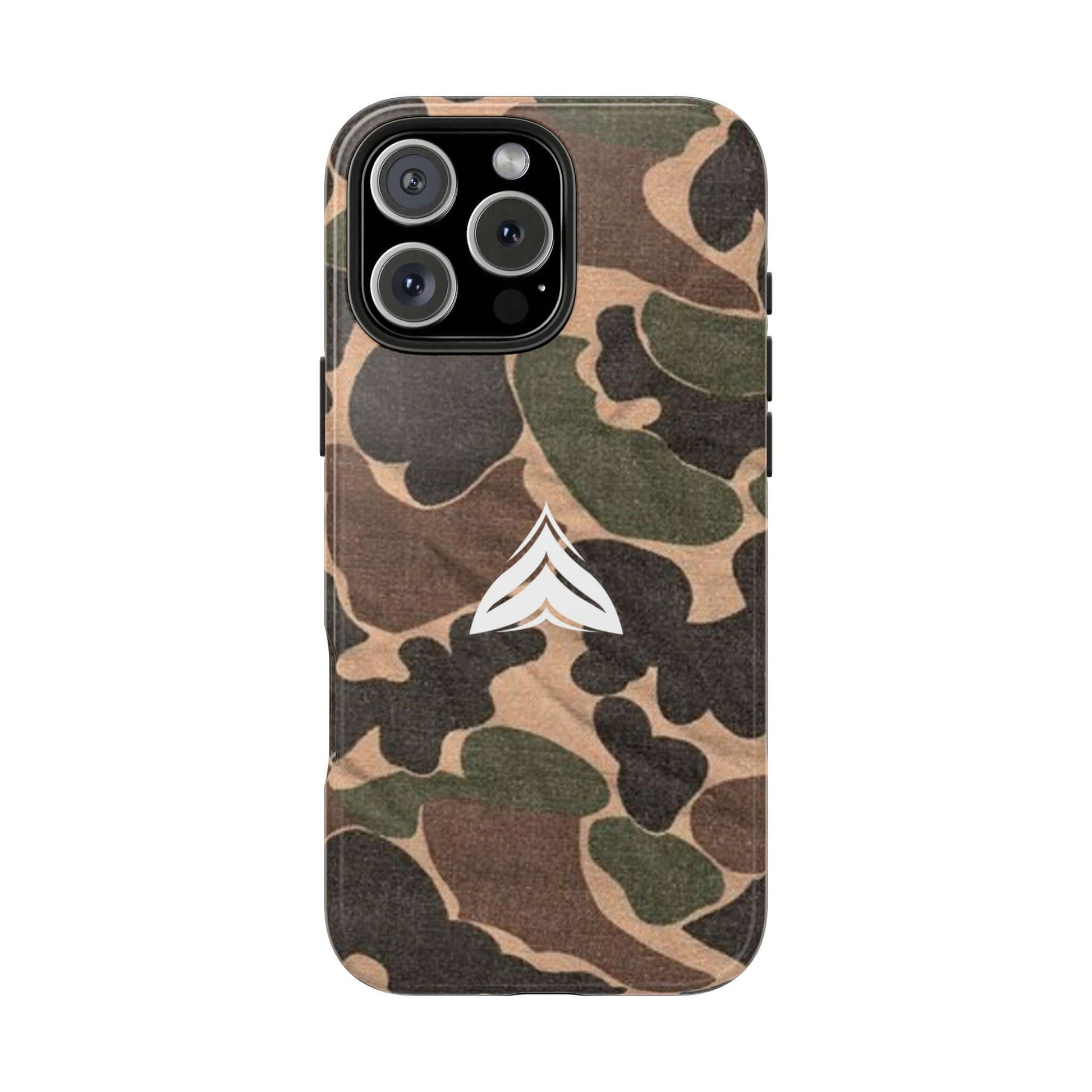 All-terrain camouflage phone case, built for outdoor lifestyle and tough protection, American heritage design