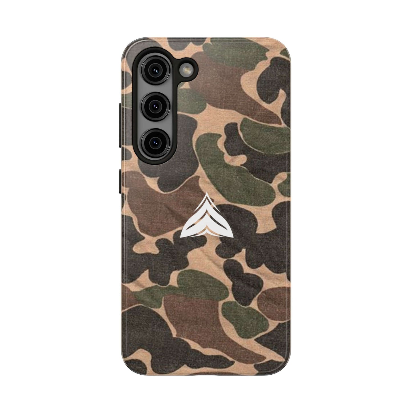 Patriotic camo phone case with a rugged, all-terrain design, crafted for outdoor and everyday use