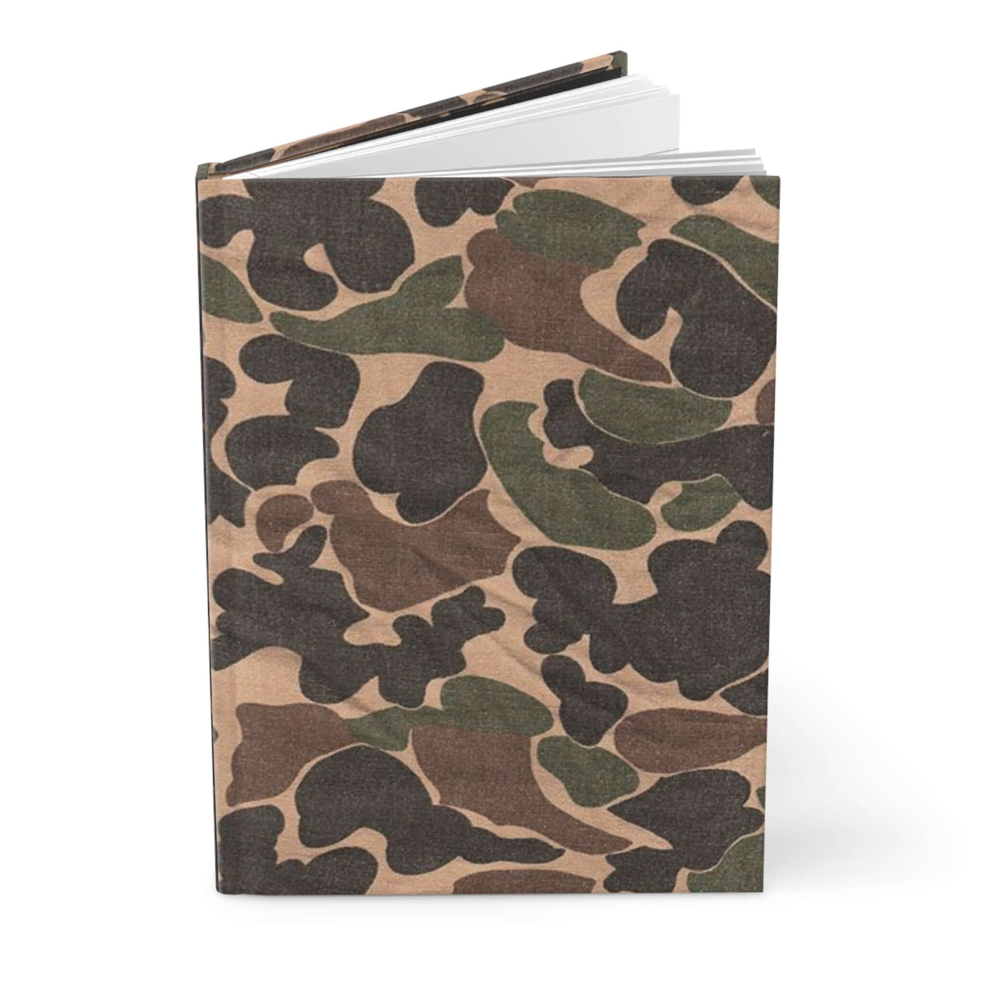 1960s Camouflage Hardcover Journal | Matte Finish Notebook | Elegant Writing Diary - Wyld Peak