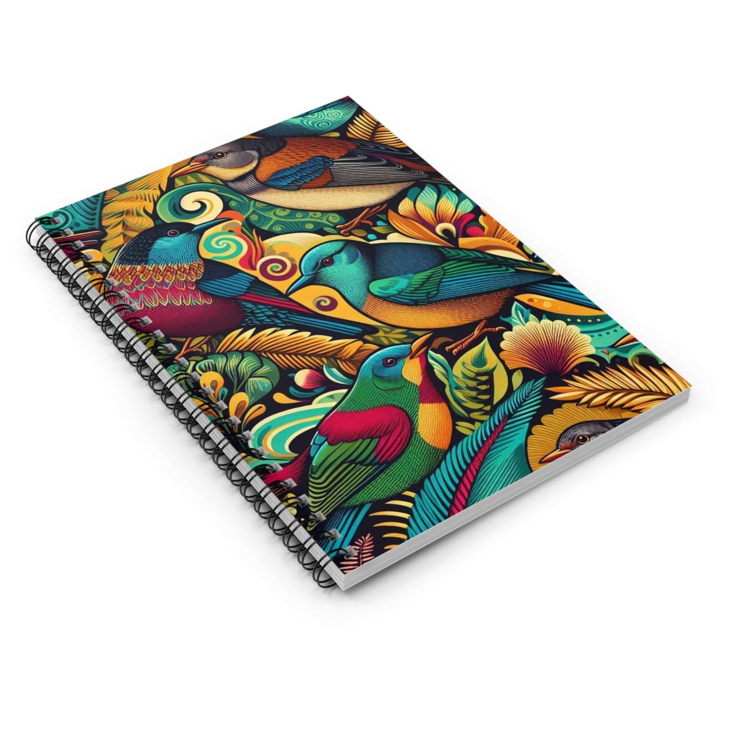 NZ Native Birds Spiral Notebook, Ruled Line | Artistic Design for Everyday Use | Perfect Gift for Writers, Him & Her - Wyld Peak
