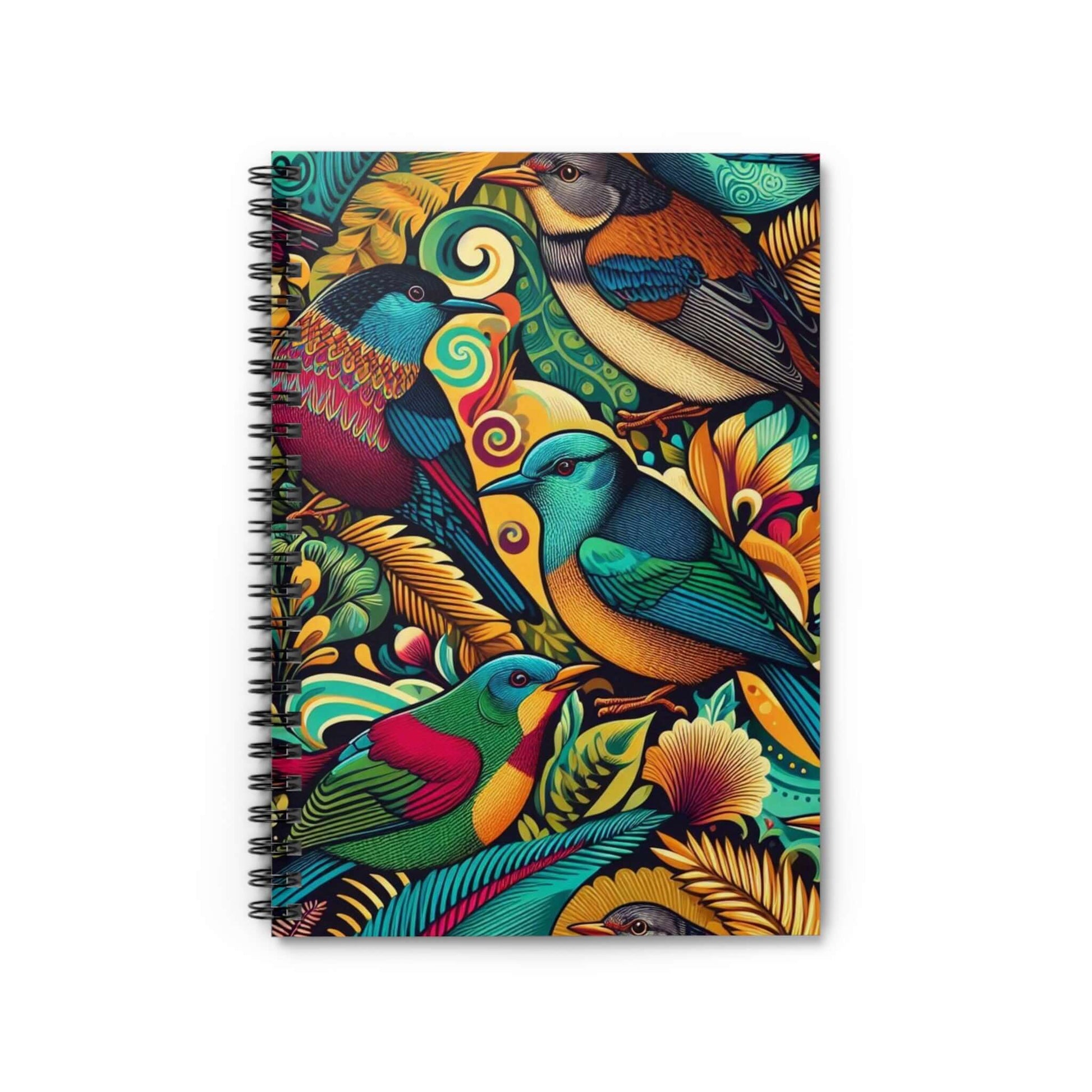 NZ Native Birds Spiral Notebook, Ruled Line | Artistic Design for Everyday Use | Perfect Gift for Writers, Him & Her - Wyld Peak