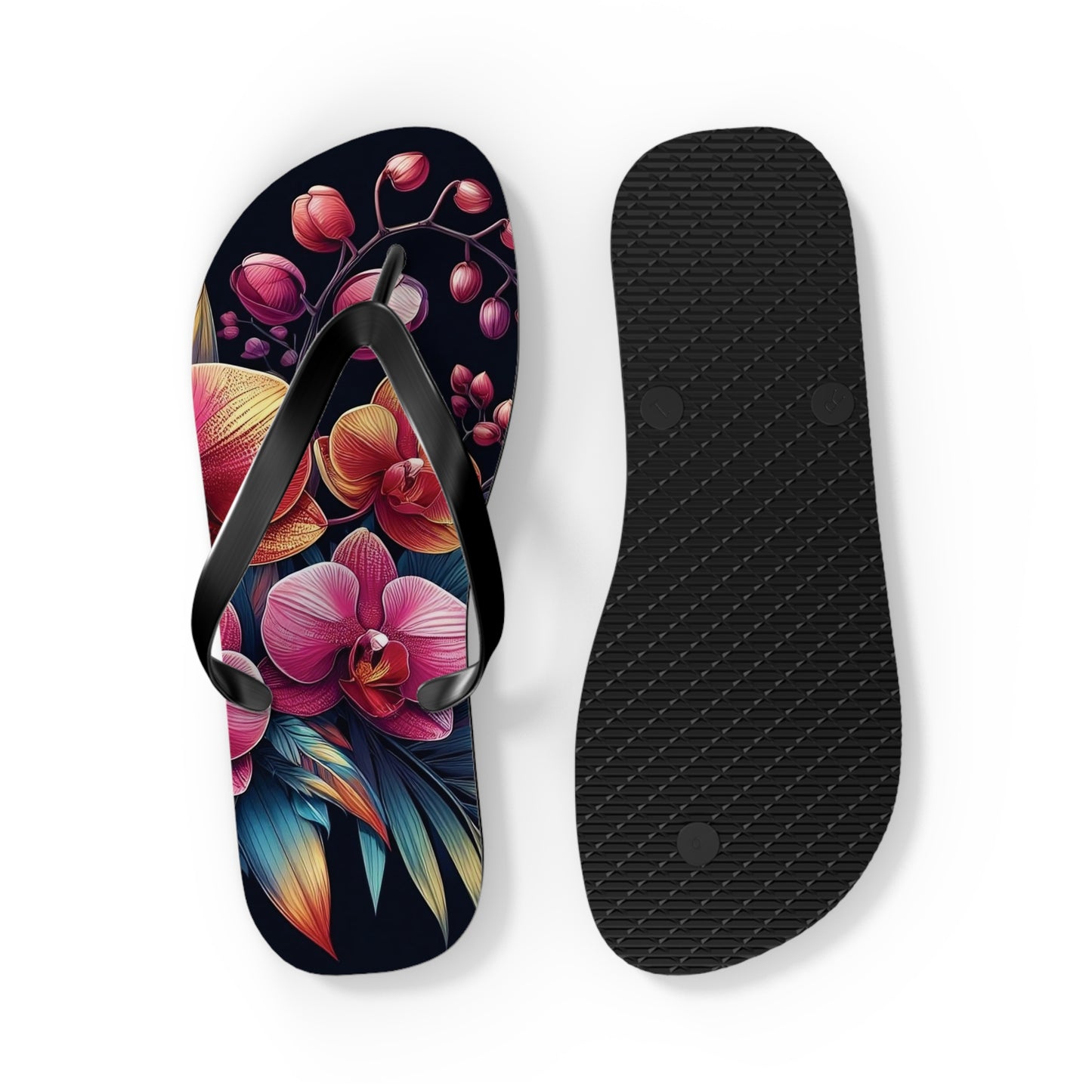 Orchid Floral Flip Flops