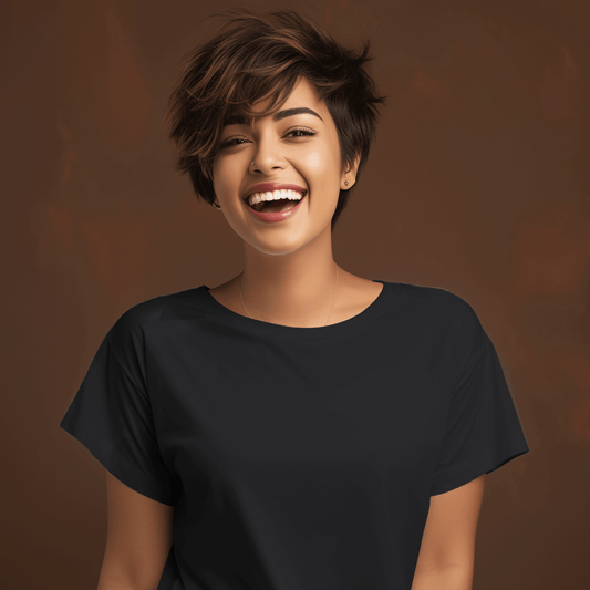 Comfortable plain women’s ringspun cotton t-shirt, perfect for layering or casual wear.