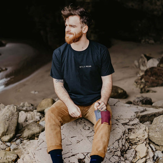 Premium men's cotton tee showcasing the Wyld Peak logo, crafted for everyday wear.