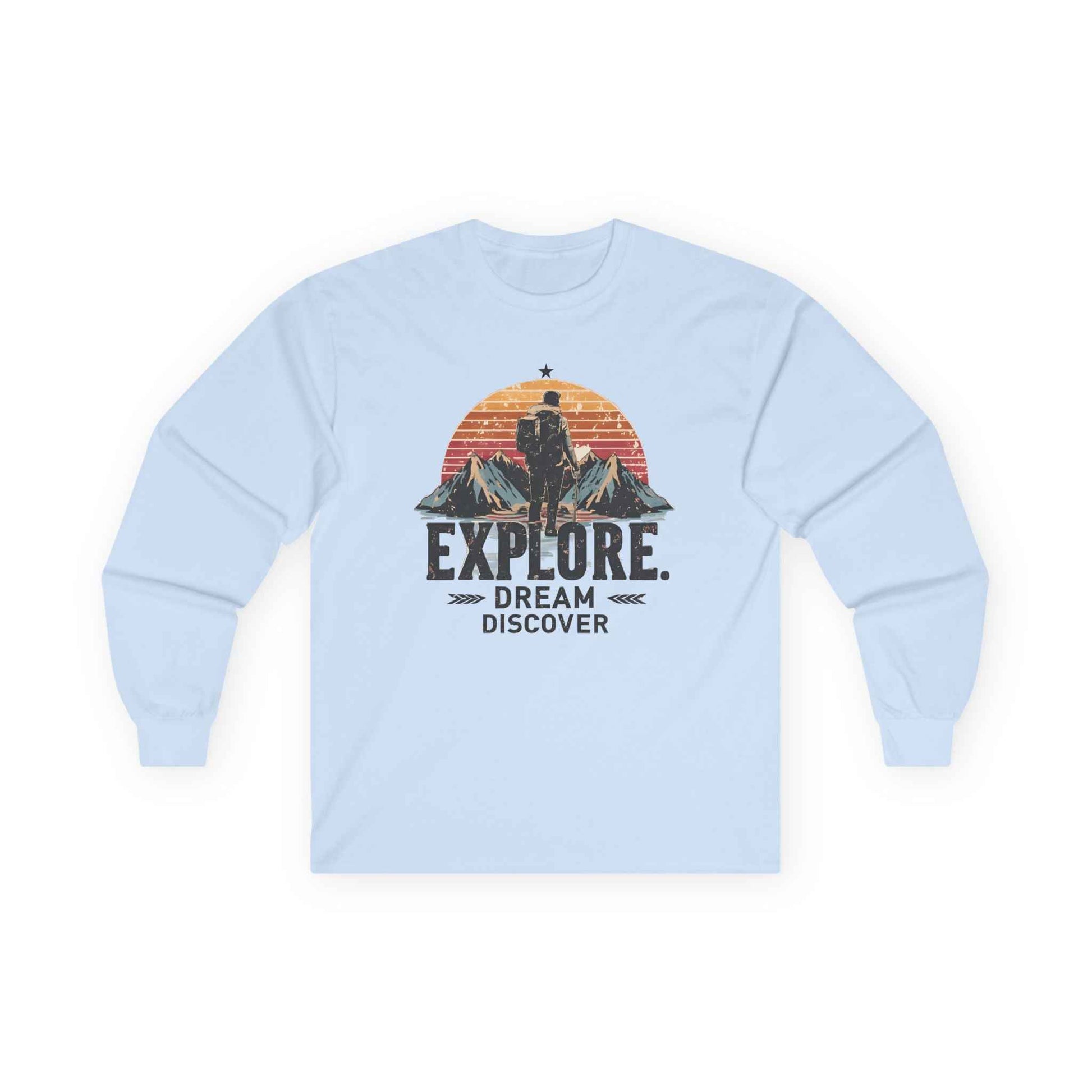 Explorer Ultra Cotton Long Sleeve Tee – Rugged Adventure Shirt for Year-Round Comfort